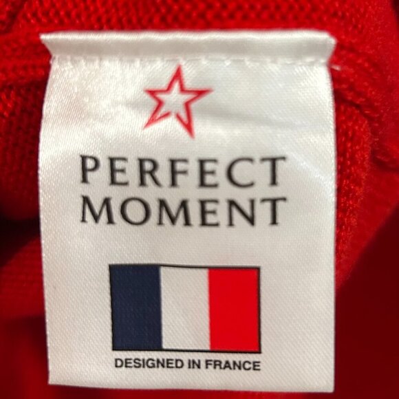 Perfect Moment Wool Striped Ski Sweater in Red Size L - Picture 8 of 11